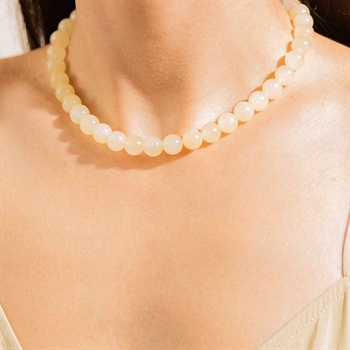 Den smukke store Chunky Lemon perlekæde fra House of Vincent 2